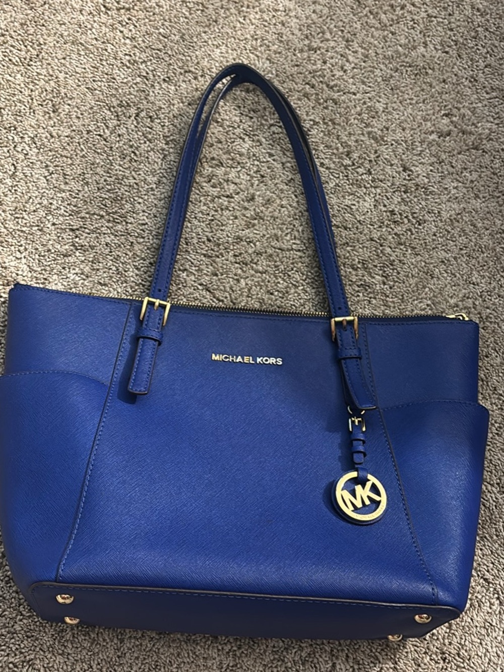 Michael Kors Royal Blue Saffiano Leather Tote
